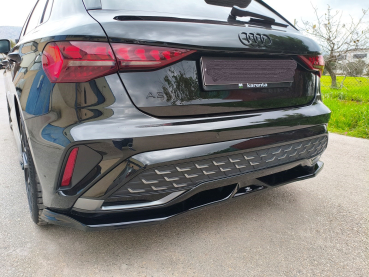 Preview: Heckdiffusor passend für Audi A3 S-Line Sportback 8Y 2024- in GLANZ SCHWARZ