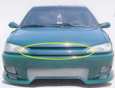 Preview: Frontgrill Grill Kühlergrill passend passend für Peugeot 306 II