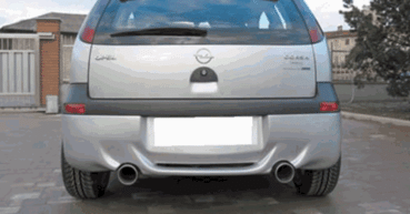 Heckdiffusor Diffusor Ansatz Heckschürzenansatz Duplex gross passend für Opel Corsa C 10/00-9/03