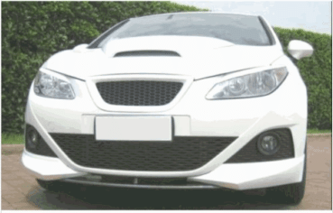 Frontspoiler mit Carbon-Überzug passend für Seat Ibiza 08-01/12