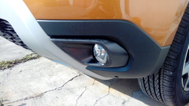 Preview: Nebelscheinwerferabdeckungen mit Carbon-Beschichtung passend für Dacia Duster 2 Phase 1 ab 1/18-8/21