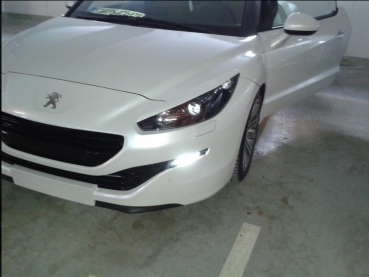 Preview: French Power Scheinwerferblenden Blenden Böser Blick passend für Peugeot RCZ Phase 2 ab Bj. 01/2013