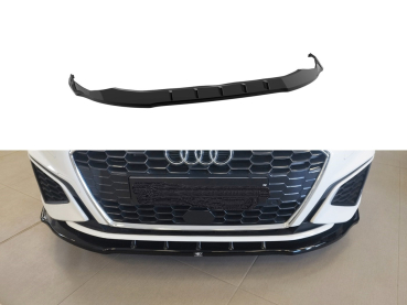 Frontspoiler passend für Audi A3 S-Line S3 Limousine Sportback 8Y 2020-2024 in GLANZ SCHWARZ