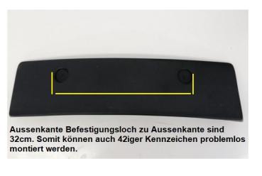 Halter Nummernschild Kennzeichen passend für Porsche 996 Serie I+II 46x12cm für 46iger Kennzeichen
