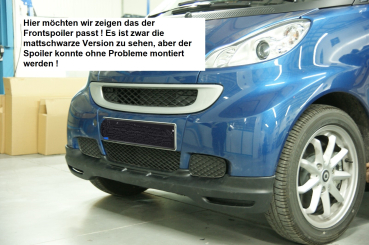 Frontspoiler passend für Smart fortwo 451 Coupe Cabrio 03/2007-05/2012 in GLANZ SCHWARZ