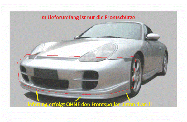Front Stoßstange vorne Frontschürze passend für Porsche 996 Serie I nicht GT2