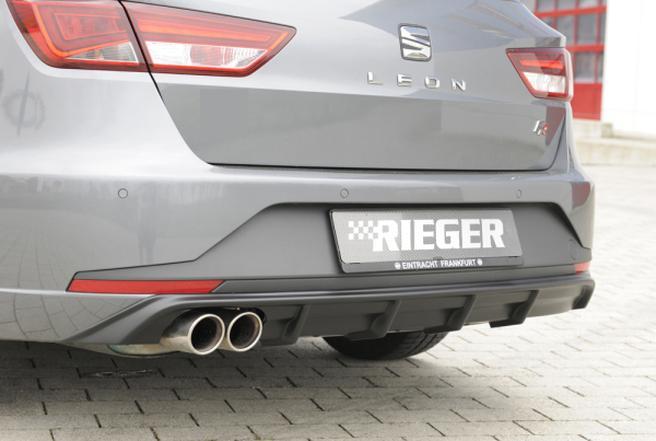 Rieger Heckdiffusor passend für Seat Leon 5F ST Kombi FR 13-16 mattschwarz