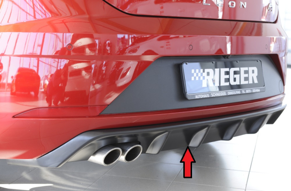 Rieger Heckdiffusor passend für Seat Leon 5F FR 17- mattschwarz