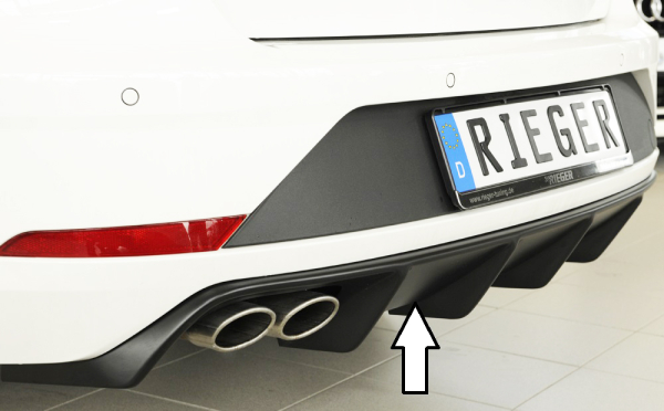 Rieger Heckdiffusor passend für Seat Leon 5F ST Kombi FR 17- mattschwarz