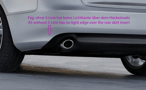 Rieger Heckdiffusor Diffusor für Audi A5 07-11 S-Line MATT SCHWARZ 55414