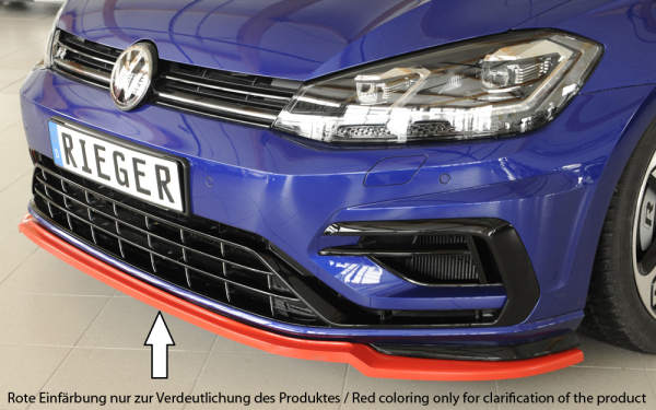 Rieger Frontspoiler Spoiler für VW Golf 7 R R-Line FL MATT SCHWARZ 59581