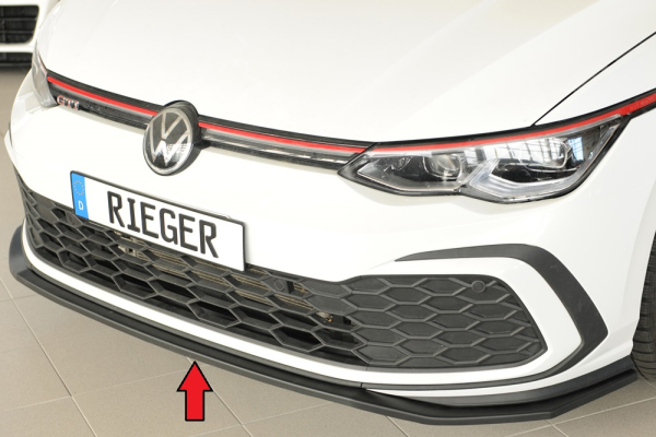 Rieger Frontspoiler Spoiler für VW Golf 8 GTI GTD MATT SCHWARZ 59609