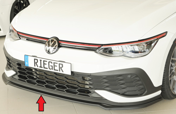 Rieger Frontspoiler Spoiler für VW Golf 8 GTI Clubsport MATT SCHWARZ 59611