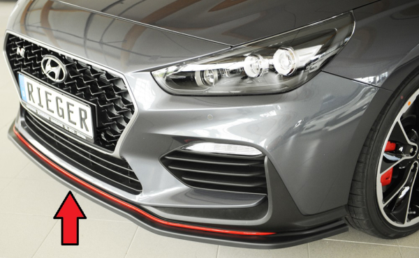 Rieger Frontspoiler passend für Hyundai i30 N und N-Performance mattschwarz