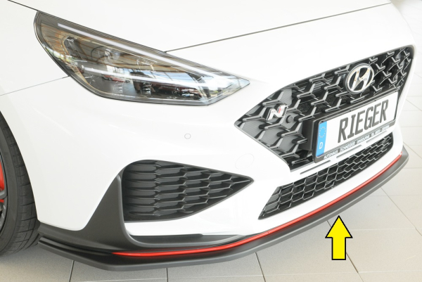 Rieger Frontspoiler passend für Hyundai i30 Facelift N und N-Performance mattschwarz