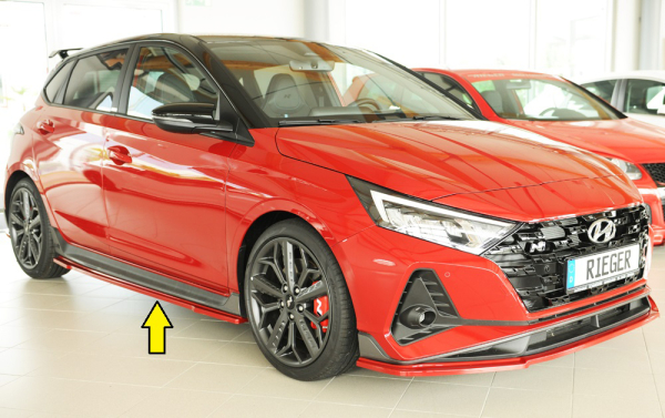 Rieger Satz Seitenschwelleransätze passend für Hyundai i20 N-Performance mattschwarz