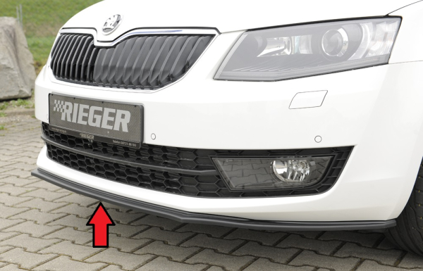 Rieger Frontspoiler passend für Skoda Octavia 5E 13-17 mattschwarz