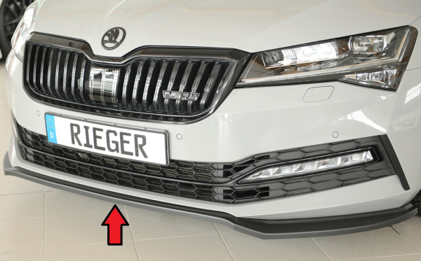 Rieger Frontspoiler passend für Skoda Superb Sportline 3T/3V 08/19- mattschwarz