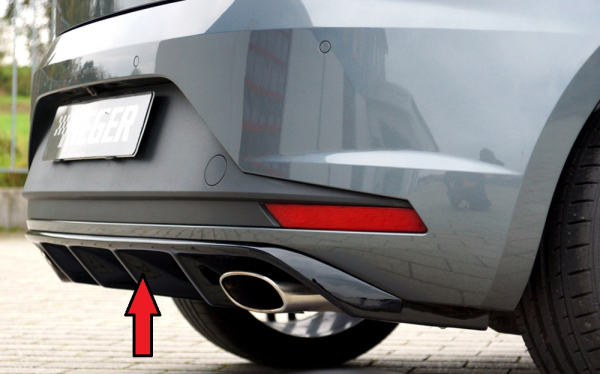 Rieger Heckdiffusor passend für Seat Leon 5F Cupra 14-16 glanzschwarz