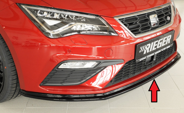 Rieger Frontspoiler V1 passend für Seat Leon 5F Cupra FR 17- glanzschwarz