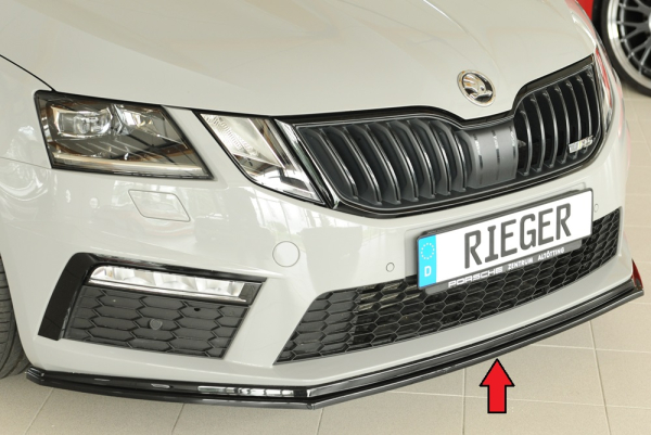 Rieger Frontspoiler passend für Skoda Octavia RS 5E 17- glanzschwarz