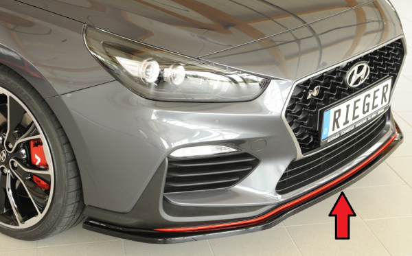 Rieger Frontspoiler passend für Hyundai i30 N und N-Performance glanzschwarz