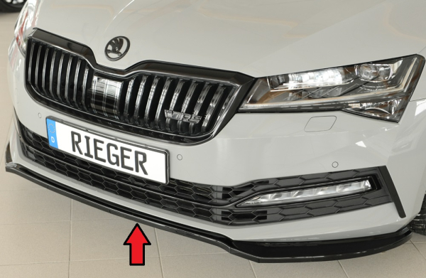 Rieger Frontspoiler passend für Skoda Superb Sportline 3T/3V 08/19- glanzschwarz