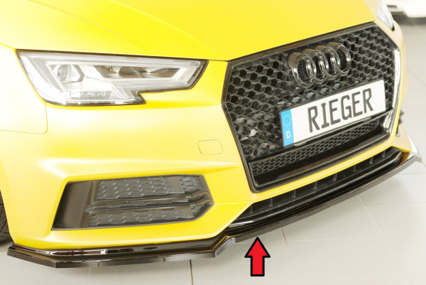 Rieger Frontspoiler Spoiler für Audi A4 S4 S-Line B9 F4 GLANZ SCHWARZ 88226