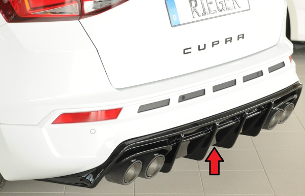 Rieger Heckdiffusor passend für Seat Ateca Cupra AHK glanzschwarz