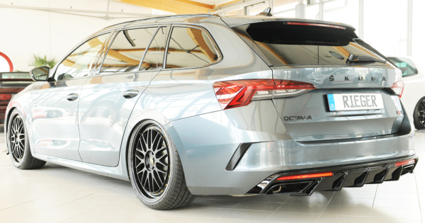 Rieger Heckdiffusor passend für Skoda Octavia RS NX/PV mit AHK 20- glanzschwarz
