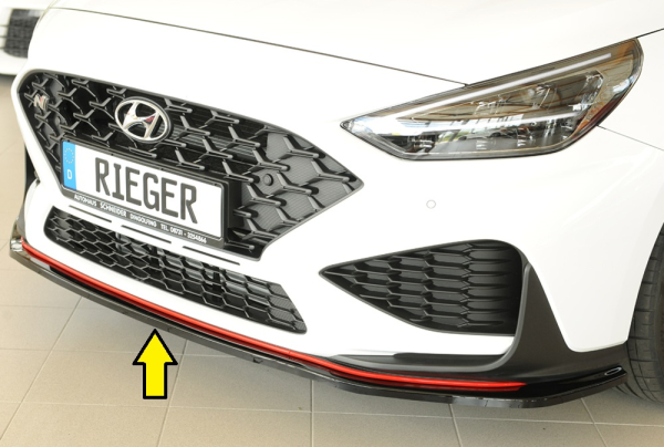 Rieger Frontspoiler passend für Hyundai i30 Facelift N und N-Performance glanzschwarz