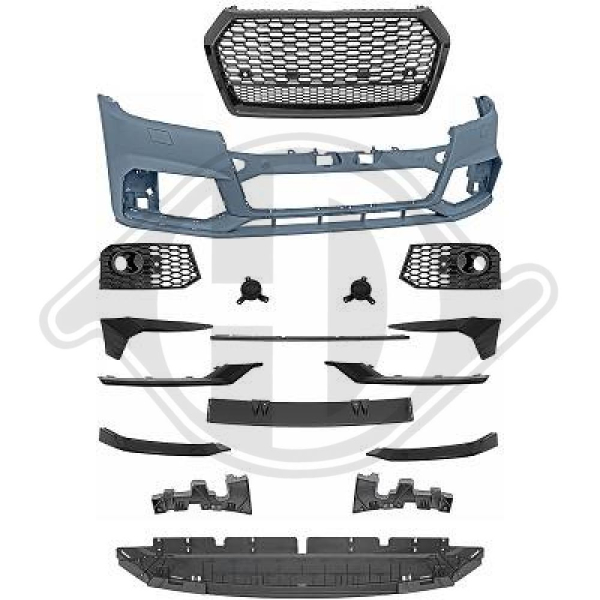 Front Stoßstange vorne passend für Aud Q5 17-20 1076350 mit ABE