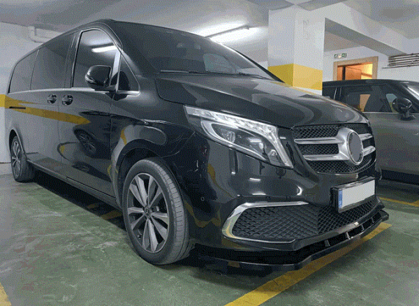 Frontspoiler passend für Mercedes V-Klasse W447 19- in GLANZ SCHWARZ