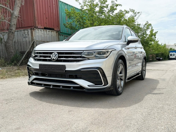 Frontspoiler passend für VW Tiguan R R-Line 2020-2024 in GLANZ SCHWARZ