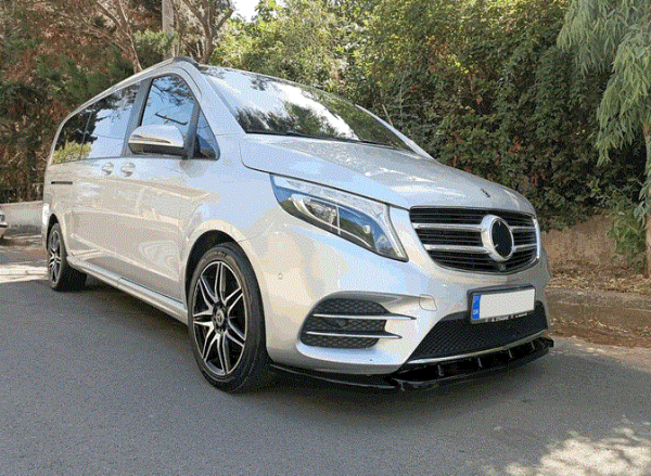 Frontspoiler passend für Mercedes V-Klasse W447 AMG-Line 14- in GLANZ SCHWARZ