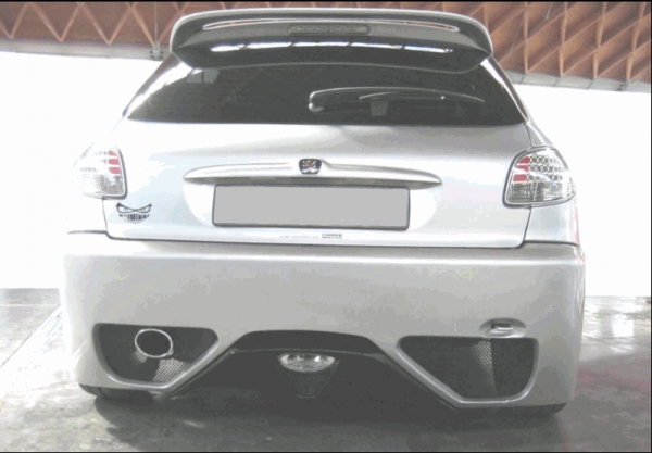 Heck Stoßstange hinten Heckschürze passend für Peugeot 206