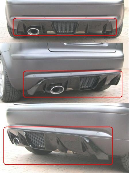 Heckdiffusor Diffusor Ansatz passend für Audi A3 3-türig