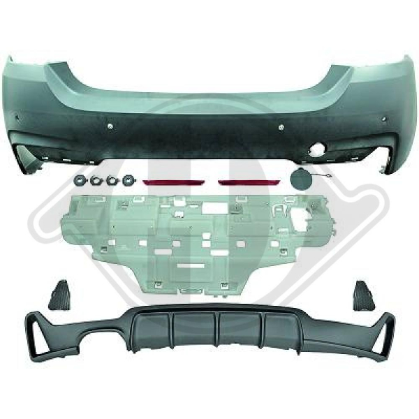 Heck Stoßstange hinten passend für BMW 4er F32 F33 13-17 1245355 mit ABE