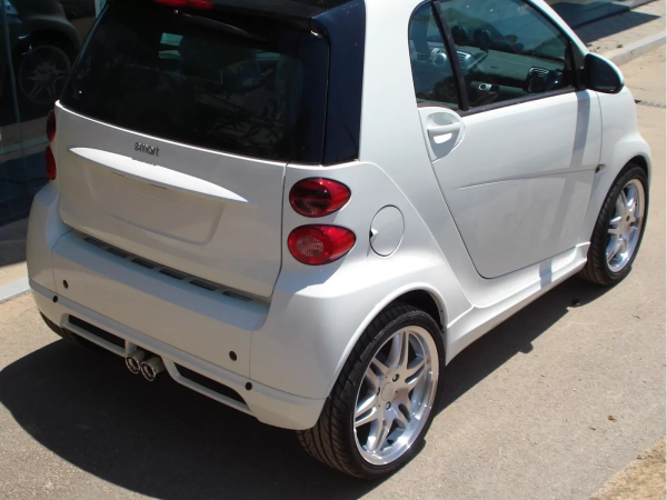 Seitenschweller passend für Smart fortwo 451 Coupe Cabrio 03/2007-05/2012 in GLANZ SCHWARZ