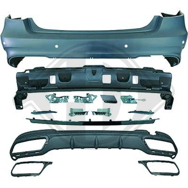 Heck Stoßstange hinten passend für Mercedes E-Klasse W213 13-16 1617355 mit ABE