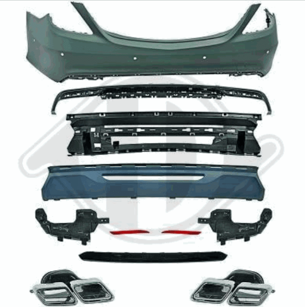 Heck Stoßstange hinten passend für Mercedes S-Klasse W222 13-17 1648355 mit ABE