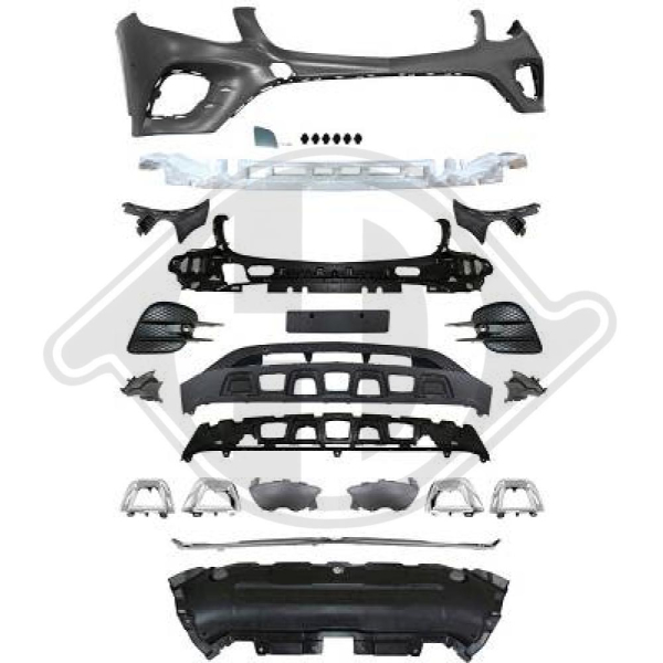 Front Stoßstange vorne passend für Mercedes GLC X253 15-19 1656350 mit ABE