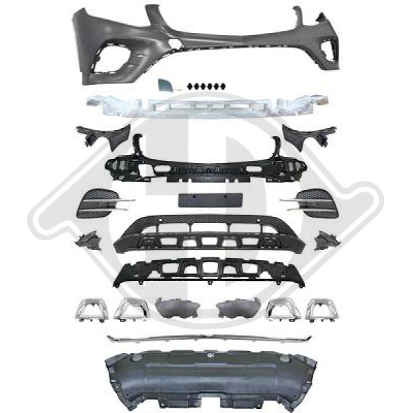 Front Stoßstange vorne passend für Mercedes GLC X253 15-19 1656351 mit ABE