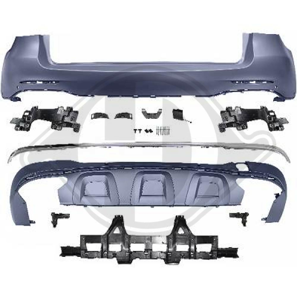 Heck Stoßstange hinten passend für Mercedes GLC X253 15-19 1656356 mit ABE