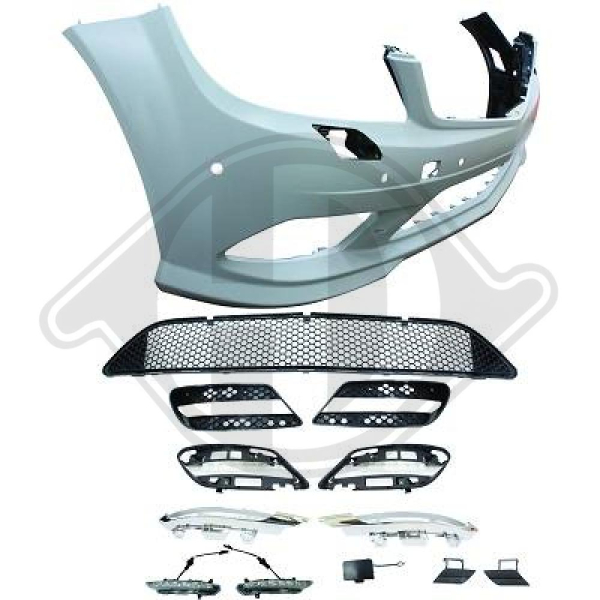 Front Stoßstange vorne passend für Mercedes C-Klasse W204 07-11 1672550 mit ABE