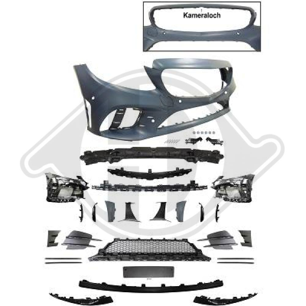Front Stoßstange vorne passend für Mercedes C-Klasse W205 18-21 1673250 mit ABE