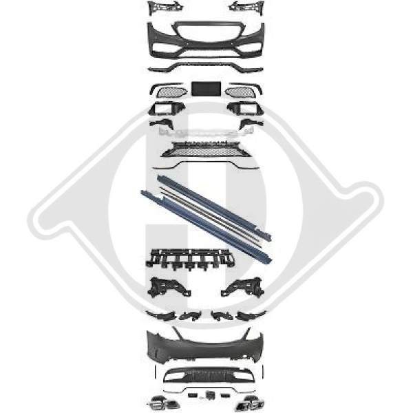 Bodykit passend für Mercedes C-Klasse W205 14-18 1673350 ohne ABE