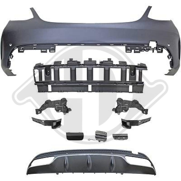Heck Stoßstange hinten passend für Mercedes C-Klasse W205 14-21 1673355 mit ABE