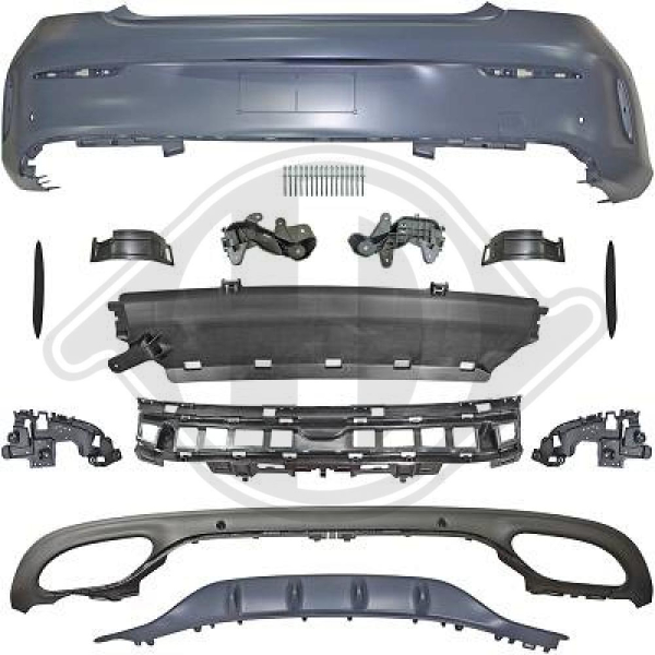 Heck Stoßstange hinten passend für Mercedes C-Klasse COUPE C205 15-18 1673455 mit ABE