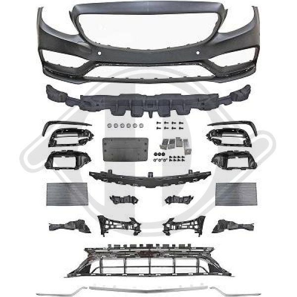 Front Stoßstange vorne passend für Mercedes C-Klasse W205 18-21 1673750 mit ABE